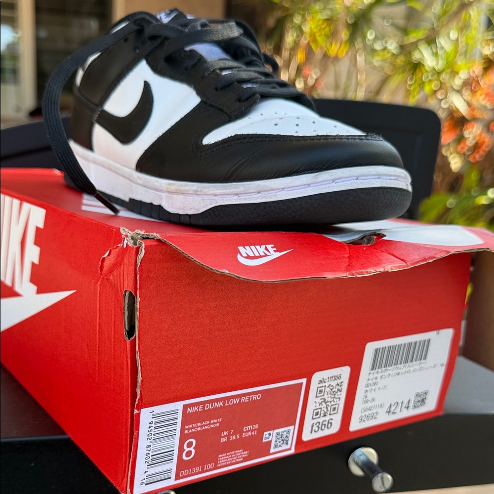 Nike Black and White Low-Top Sneakers